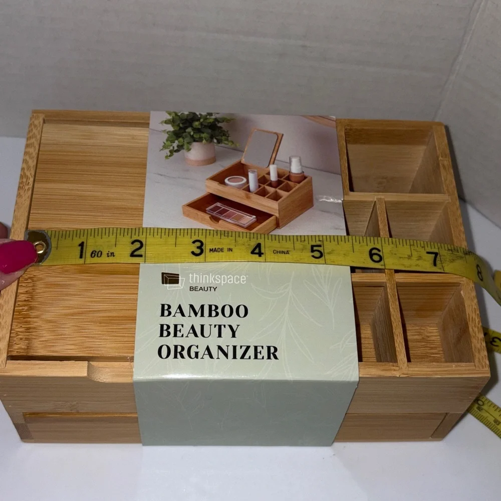 New with tags Thinkspace Beauty bamboo beauty organizer
